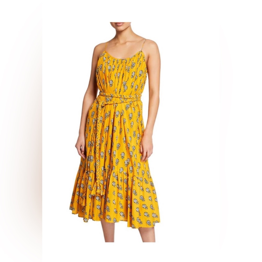 EUC Rhode Resort Lea Floral-Print Cotton Midi Dress (M)